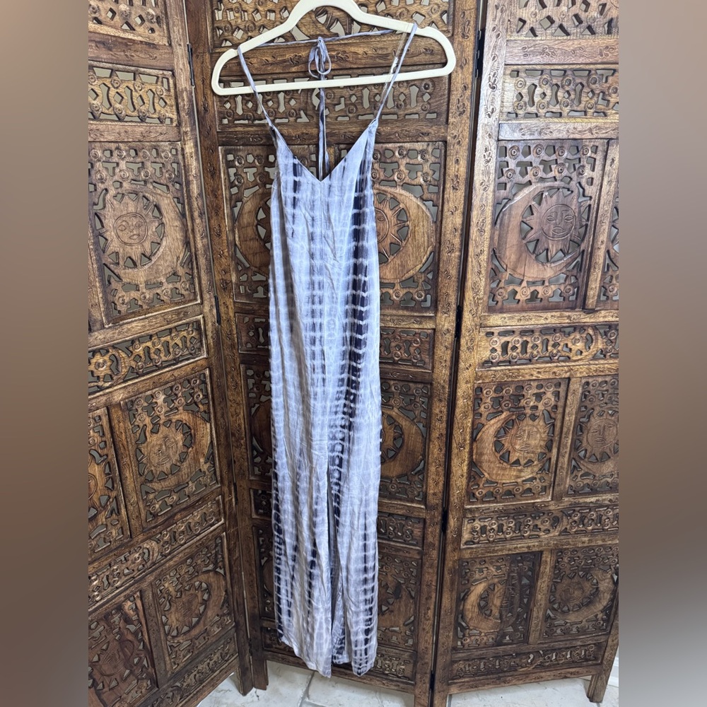 POL Monochrome Tie-Dye Dress